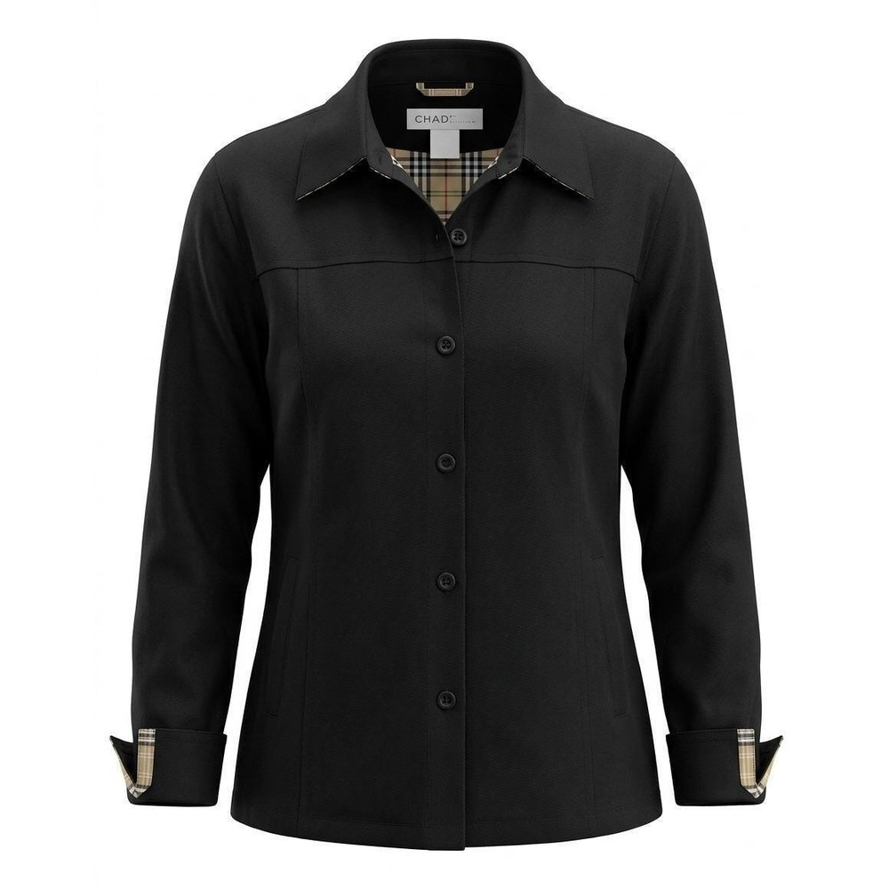 Vintage Mark Fore & Strike Women Black Utility Barn Jacket Plaid Lined S Preppy‎